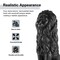 Set of 2 36.25"H Oversized MGO Black Guardian Sitting Lion Garden Statue